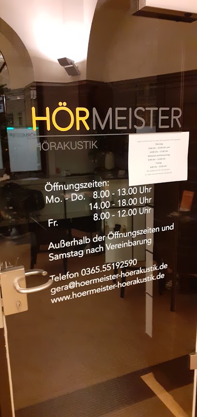 Hörmeister Hörakustik Gera 1 Hörgeräteakustiker Hörmeister Hörakustik Gera